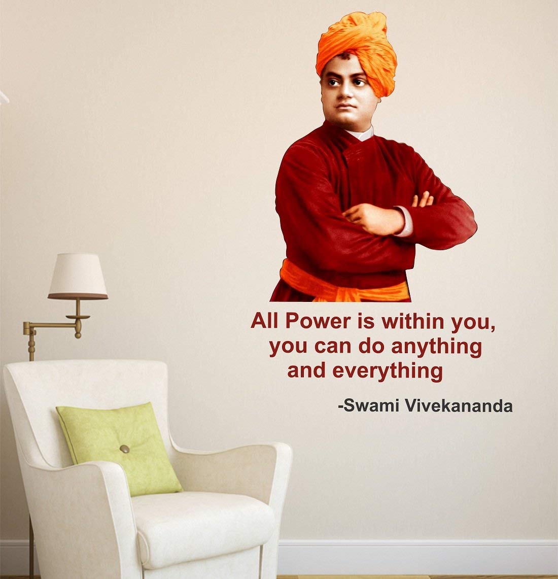 SP Decals Swami Vivekananda with Quotes Wall Sticker (Vinyl, 49 cm x 4 cm x 4 cm) (B0D962LH1R) Amazon Price History, Amazon Price Tracker