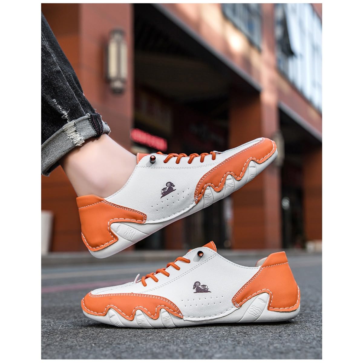 Handgefertigte Leder-Low-Top-Wanderschuhe für Herren und Damen