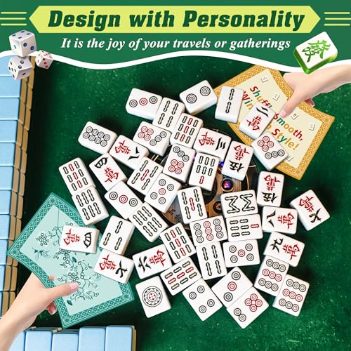 4 Piezas Mezclador de Fichas Mahjong PVC Resistente miniatura 4