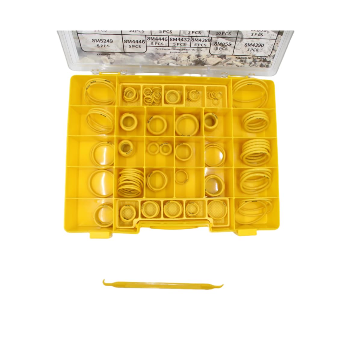 ‌LX Hydraulics High-Temp O-Ring Kit (149pcs) | Silicone 90SA for CAT 2701533 4C8253 Replacement | Torque Converter & Transmission Seals with Military Storage Case