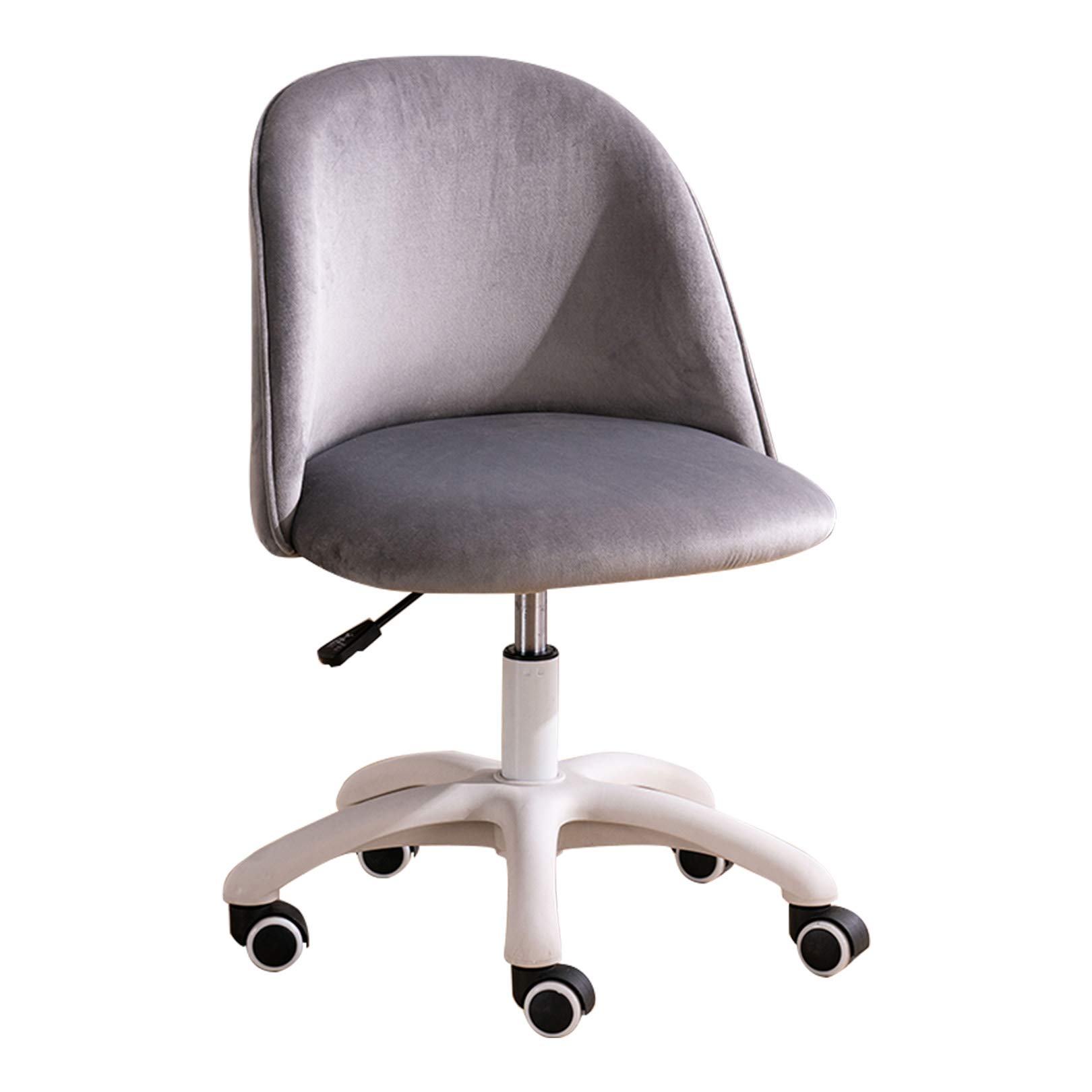 Chaise de bureau pivotante ergonomique réglable en velours pour le travail