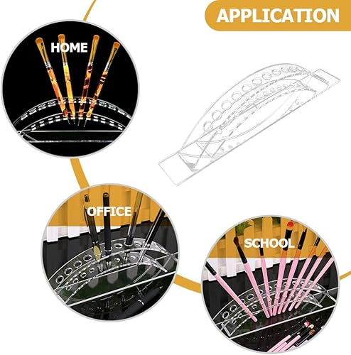 Miniatura 7 de Soporte de exhibición para bolígrafo, soportes acrílicos con múltiples agujeros, organizador de brochas de uñas, soporte para brochas de maquillaje,