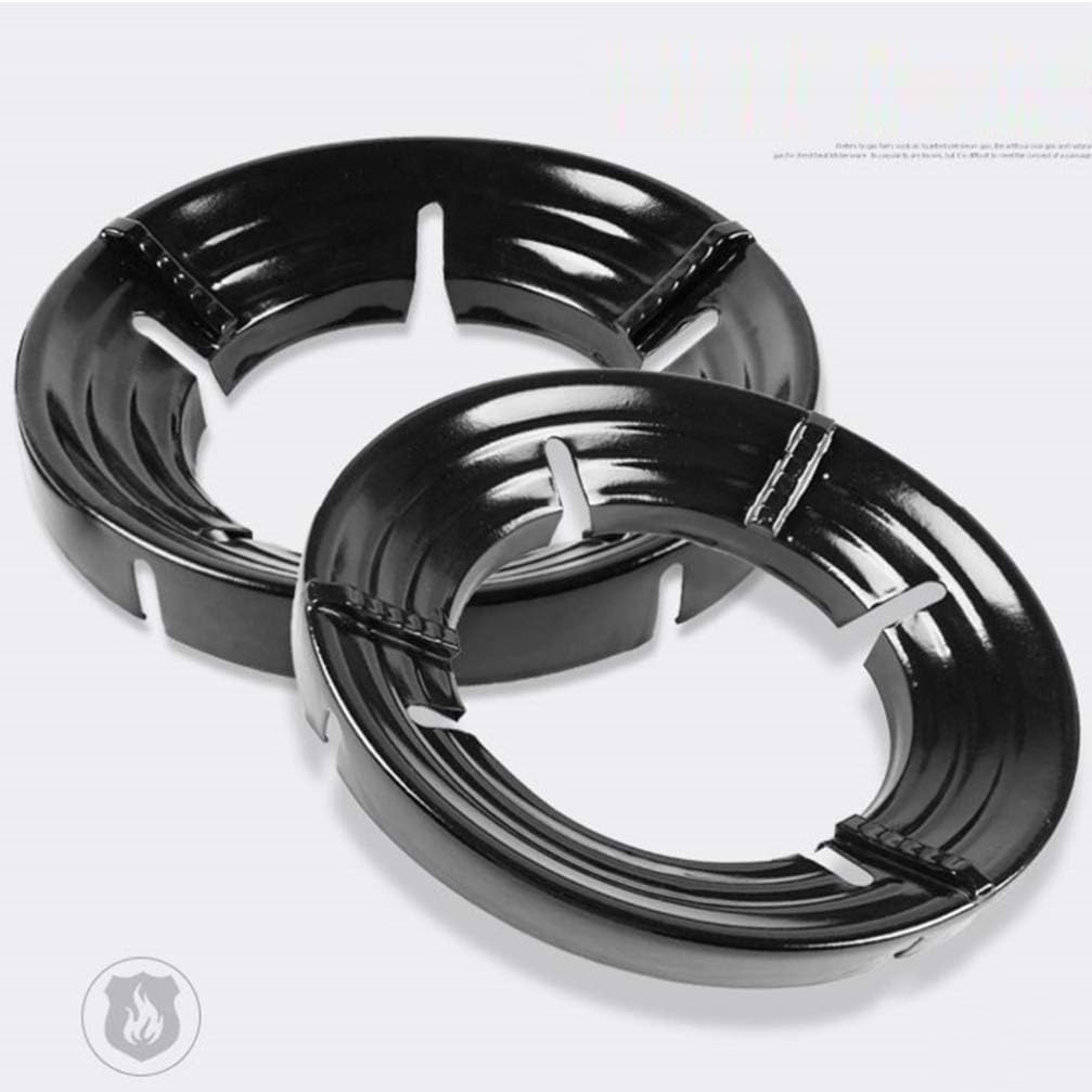 Electric Stove Burners Gas Stove Wok Ring Windproof Gather Fire Wok Support Trivets Stand 8 Slots Stainless Steel Wok Rack for Home Restaurant Kitchen Gas Burner ( Color : Black , Size : 25.5X25.5X5CM
