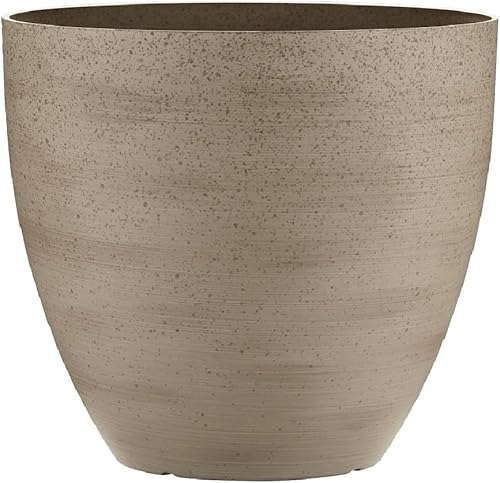 Southern Patio Hdr-091622 - Maceta de plástico y resina, color blanco