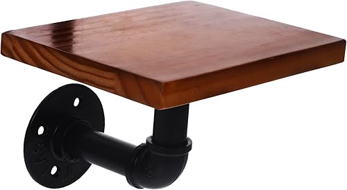 Miniatura 1 de Decoración industrial de la pared de la pared del viento del estante de la división de madera sólida del hierro forjado