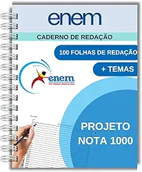 Caderno de Redação ENEM com 100 folhas e TEMAS