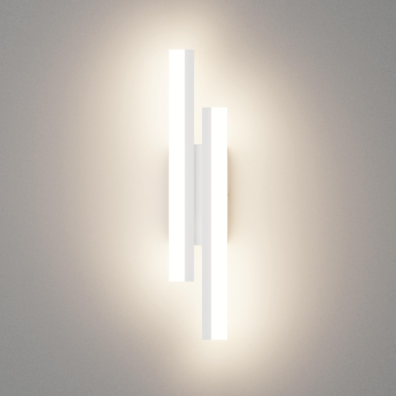 Klighten Applique da Parete LED Interno 40cm, 12W 850LM Lampada da Parete Decorative Mordern, Lampada Muro per Camera da Letto, Soggiorno, Scala, 110-240V, Bianco Neutro 4000K, Bianco