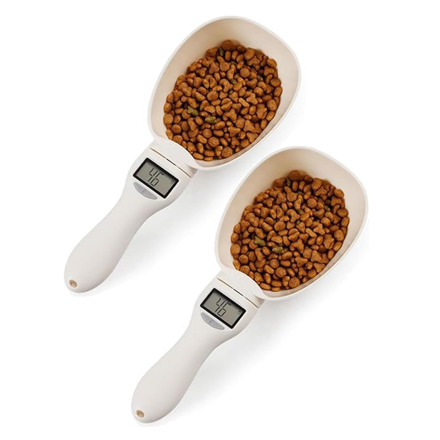 TASBER Pet Food Measuring Scoop Scale, Electric Precise Digital Measuring Spoon, Dog Food Scoop Measure with LCD Display, Portable Feeding Scoop for Dispensing Food, Condiments (2Pcs)