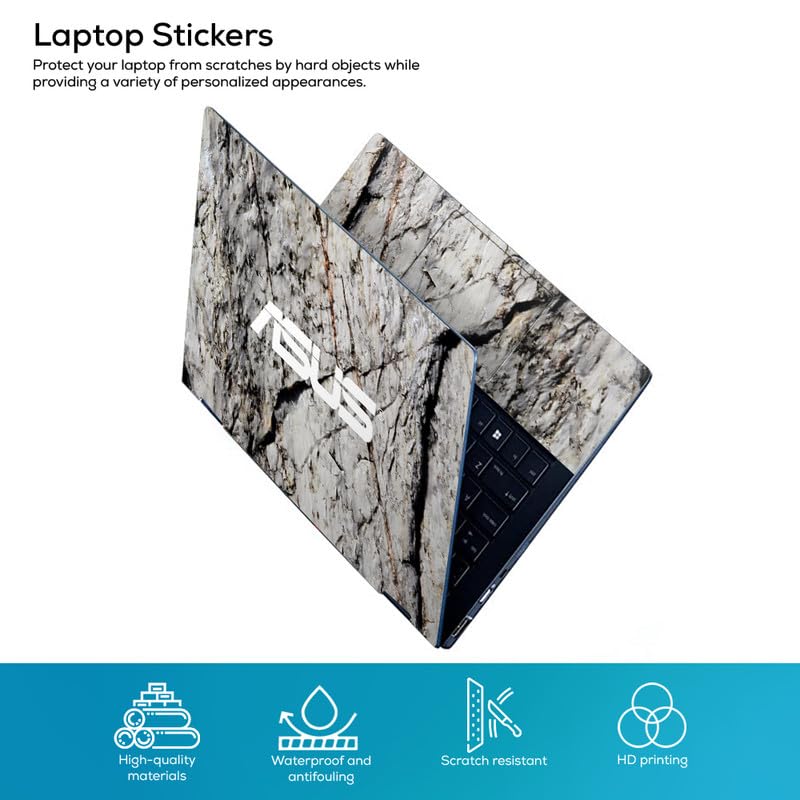 Image of Galaxsia Marble D6 Full Vinyl Laptop Skin /Sticker /Cover for 17 to 17.3 Inches Laptops Laminated-Removable-HD Quality Compatible for Hp-Dell-Sony-Lenovo-Asus etc.(16.5x11 Inches)