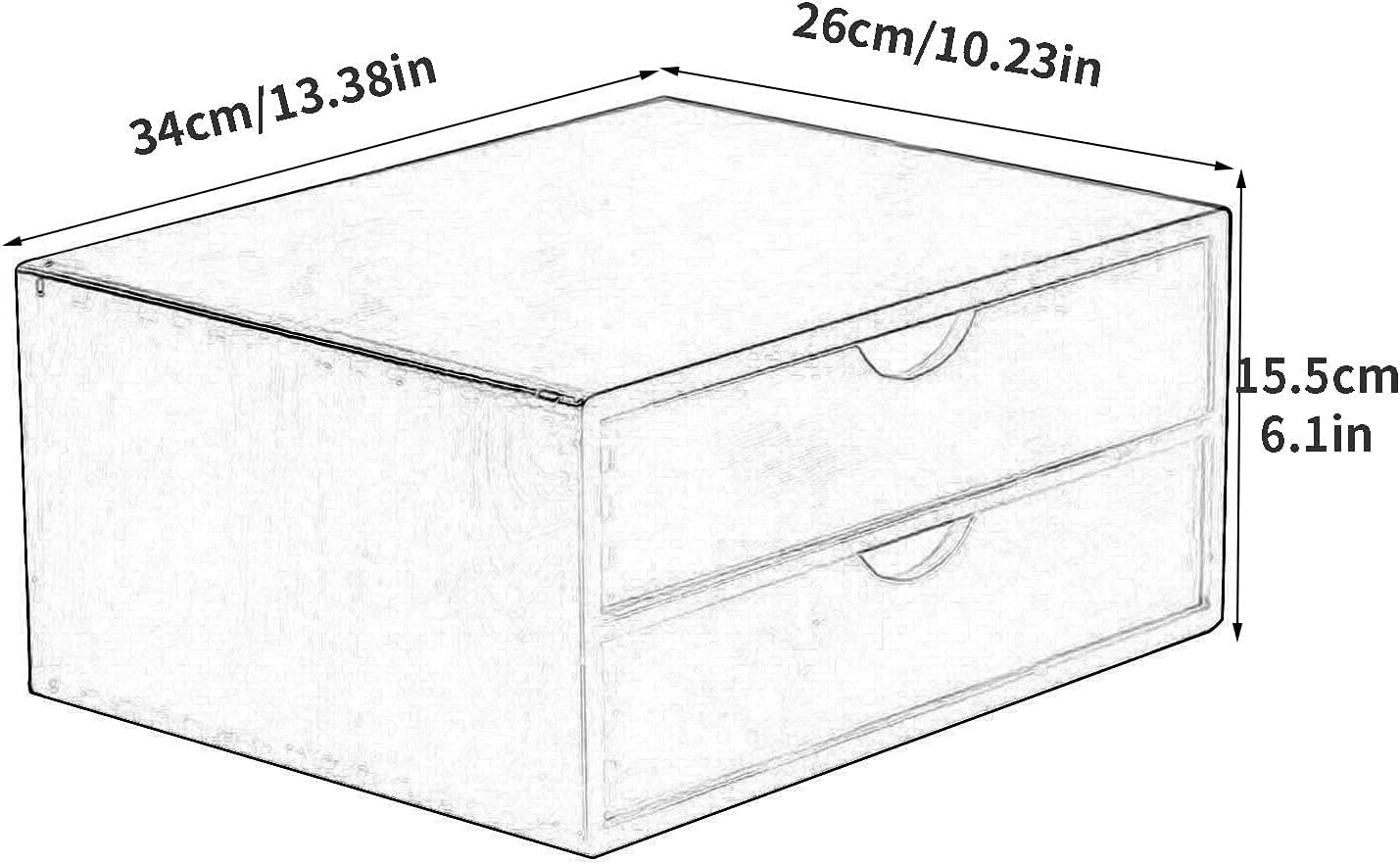 Organizer da scrivania in legno di pino con cassetto, per documenti A4, forniture per scuola e ufficio, accessori da scrivania per casa e ufficio (2 strati)