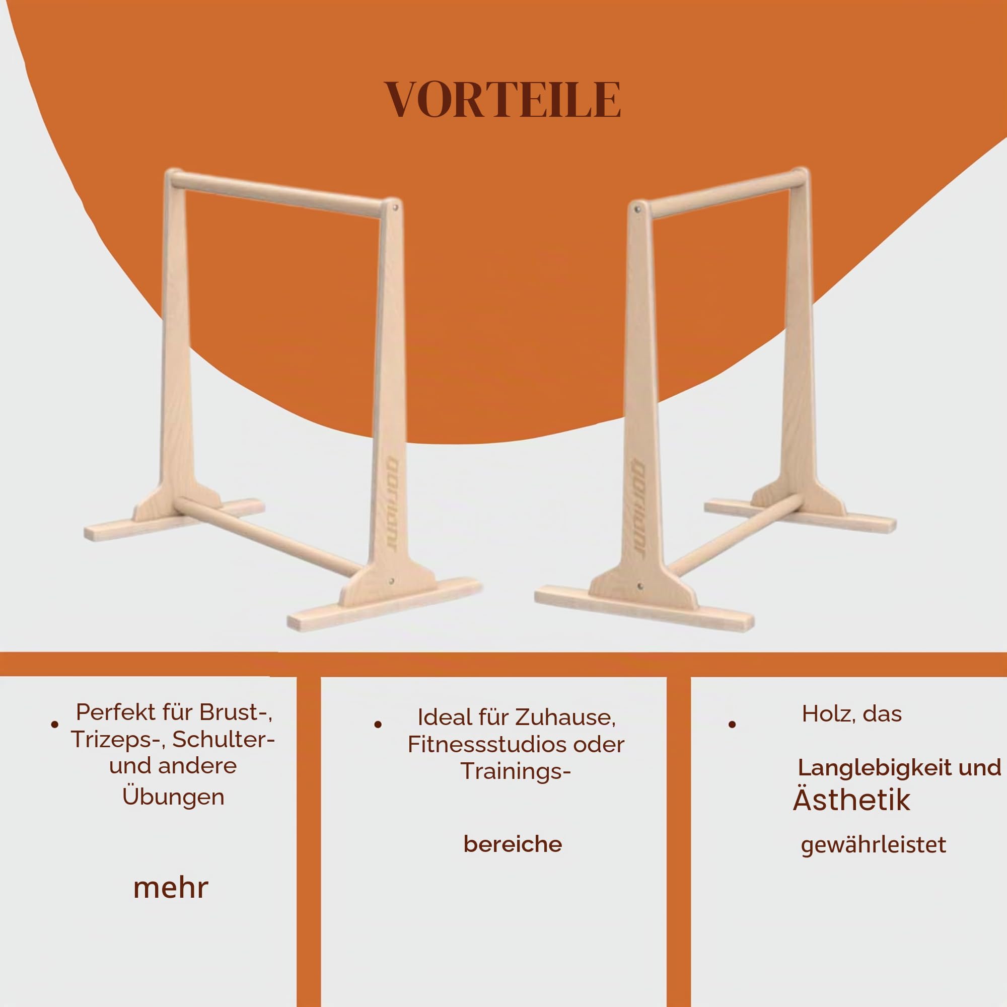 Gorletic Parallelstangen für Calisthenics und Gymnastik zu Hause, Höhe 92 cm, Muskeltraining, Parallelstange, Calisthenics, Power-Rack, ideal für Ihr Training