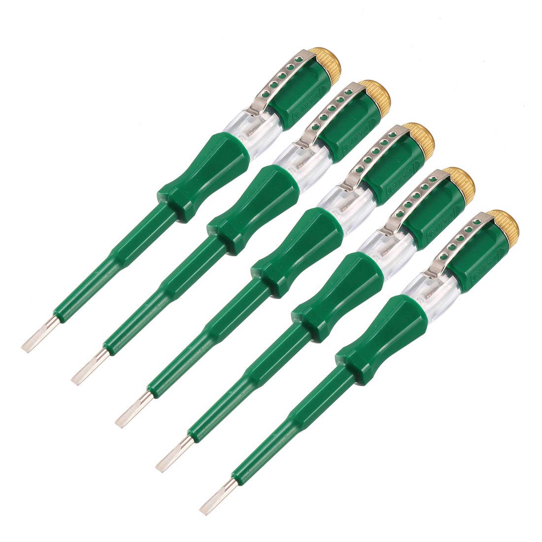 uxcell Voltage Tester AC 100-500V with 3mm Slotted Screwdriver with Clip for Circuit Test, Green, Pack of 2 — Amazon image 7