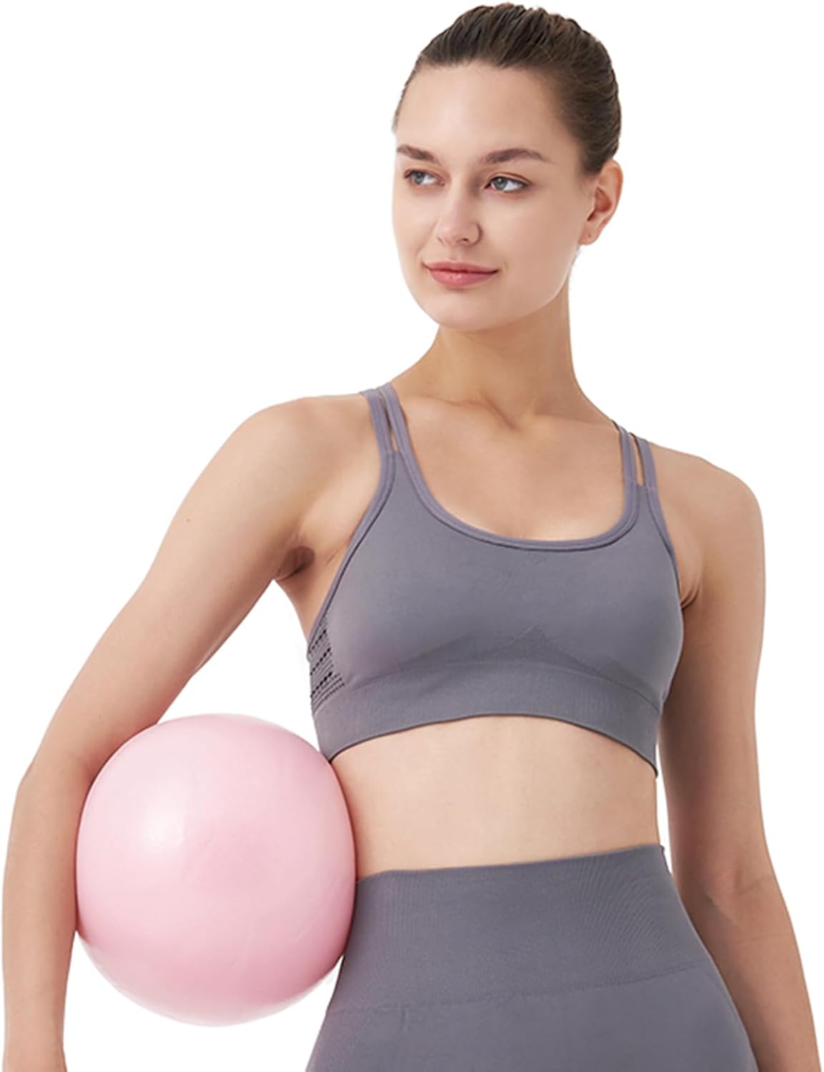 DREAM SLIM Sports Bra for Women, Criss Cross Back Padded Strappy Bralette Wireless Yoga Exercise Athletic Workout Bra - Image 4