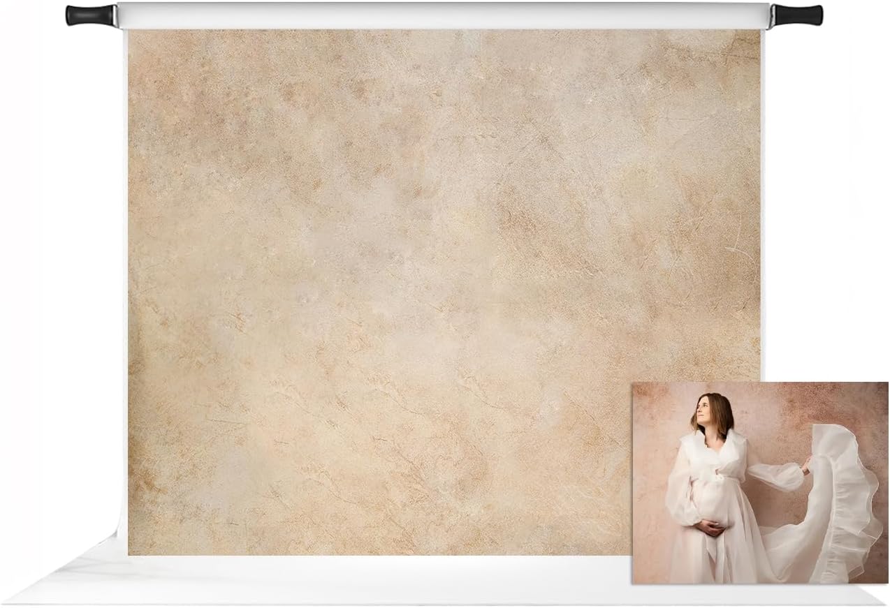 Kate 7x5ft Cream Beige Abstract Backdrop for Photography Beige Texture Portrait Background Photo Studio Props