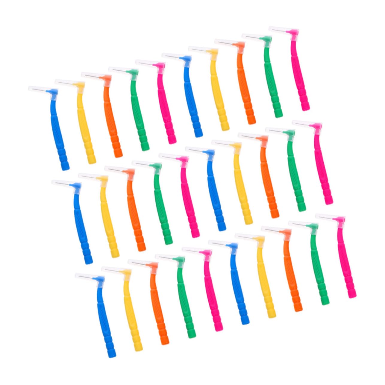 5 Series Cepillo Interdental Pinceles Interdentales Cepillo Para El Limpiador Fácil Cepillos De Resistentes Al Desgaste Limpiadores De 30 Piezas X 5