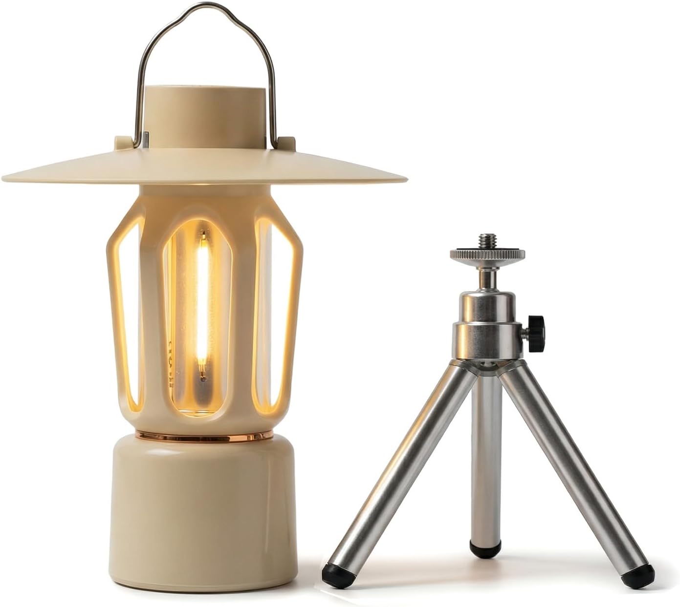 Retro Rechargeable LED Camping Lantern, 400LM 2000mAh, IPX4 Waterproof with Stand/Magnetic Base/Hook, 5 Light Modes, Rechargeable Vintage Lantern for Camping, Hiking, Power Outages, Gifts