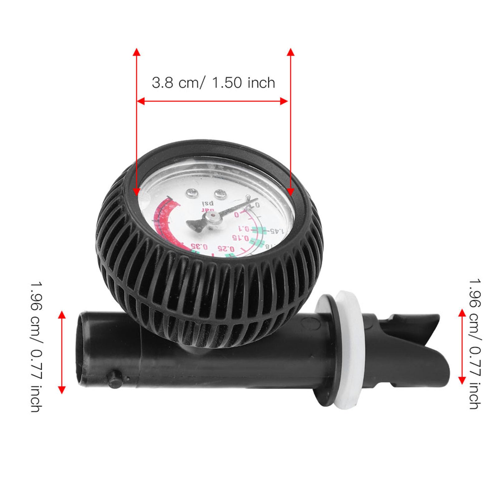 Barometro barca gonfiabile, pressione 0 a 34,48 kg/cm², adatto per barche, kayak, tavole da surf, windsurf, acqua calma e mare.