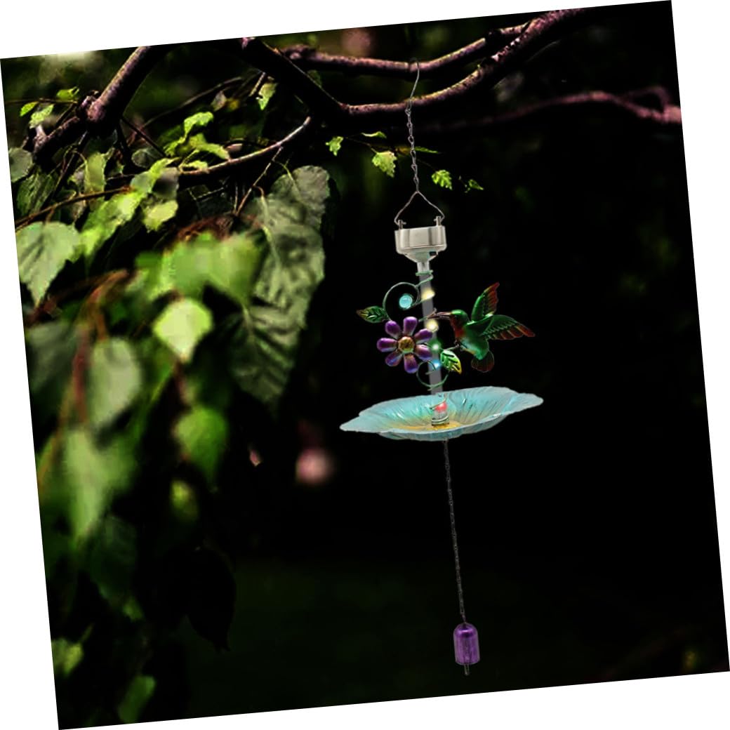Outdoor Garden Bird Feeder Solarlicht Hängende Eisenzufuhr Vogelbedarf