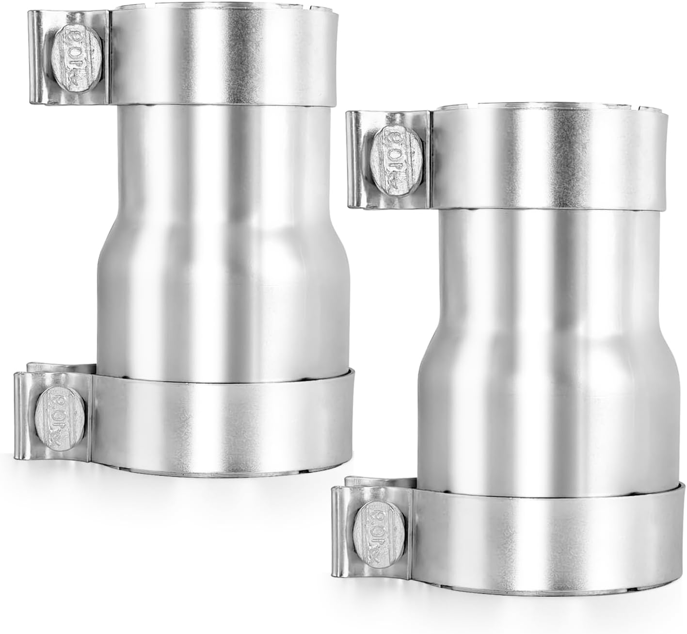 Peastorm 2.5 to 3 Inch Exhaust Adapter, 2.5" ID to 3" ID Exhaust Reducer Connector Pipe with Clamp (2pcs)