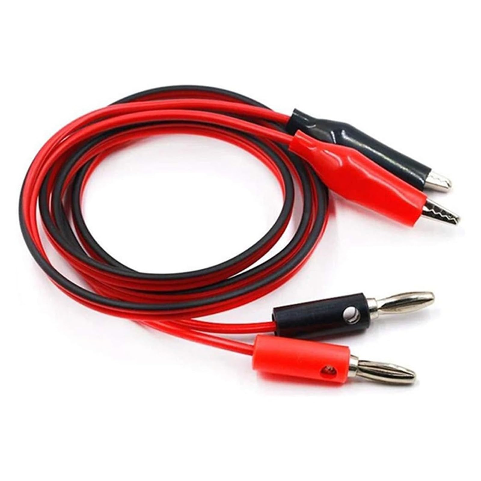 5 pares de 1 m de cable de prueba de clip de banana a cocodrilo, 15 A, 1000 V para multímetro (5 pares)