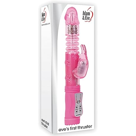 Eve's First Thruster Rabbit Dildo with Thrusting Shaft, 5.5", Pink