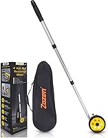 Zozen 4-Inch Measuring Wheel in Feet & Inches - Collapsible 40" Telescopic Up to 10,000 Ft, Mechanical One-Key Reset with Bag