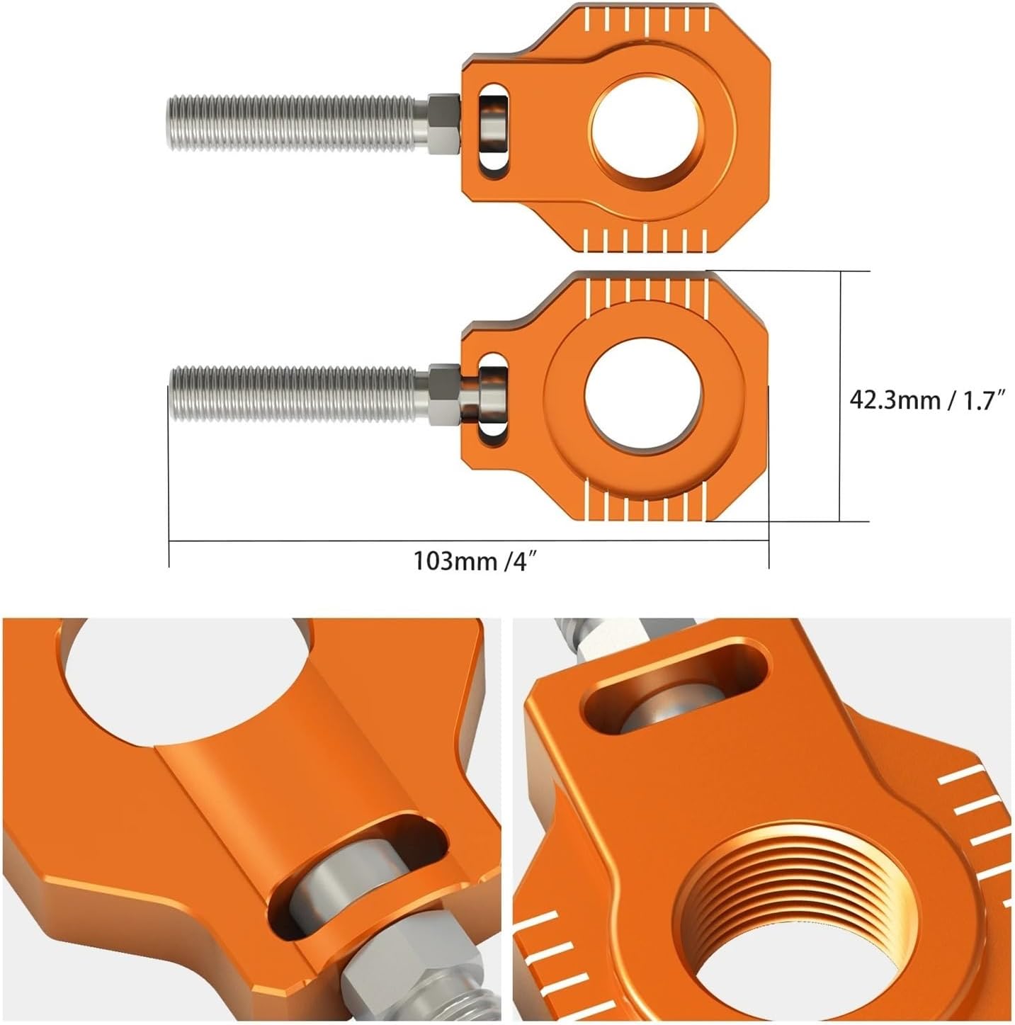 Kickstands Jiffy Stands Compatible with 2023 2022 2021 EXC 300 EXCF 350 SX 125 SXF 450 TE 300 FE GasGas EC 300 Rear Axle Blocks Chain Adjuster(Red)