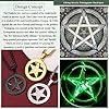 FaithHeart Can Personalise Norse Jewellery Black Pentagram Necklace Engraved Magic Star Symbol Pendant Wicca Necklaces for Men Stainless Steel Viking Runes Pendant Amulet Gift for Fathers Day #3