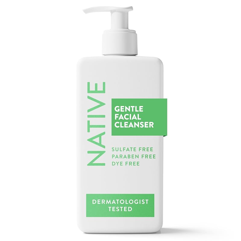 Native Limpador Facial Suave sem Fragrância com Vitamina B3 e Aloe, sem Sulfatos, 369 mL