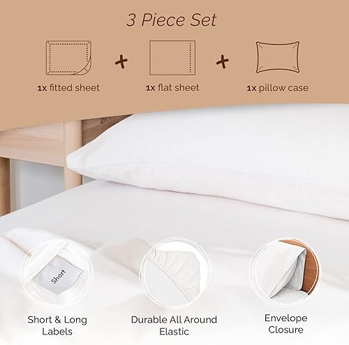 Miniatura 3 de Five Looms - Juego de sábanas de franela acogedor, sábanas de franela 100% algodón con bolsillos profundos, elástico en todo el contorno, franela