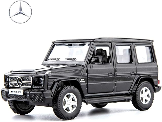 RMZ City 1/36 Scale G63 Casting Car Model, Zinc Alloy G Wagon Toy Car for Kids, Pull Back Vehicles Toy Car for Toddlers Kids Boys Girls Gift (Black)