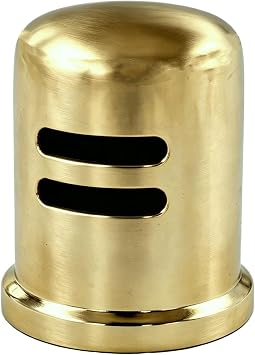 1-5/8" cap diameter 2-1/4 Dishwasher Solid Brass Air Gap Cap Only, Replacement for air gap dishwasher Air Gap Cover Fits Most Air Gap Bodies Gold