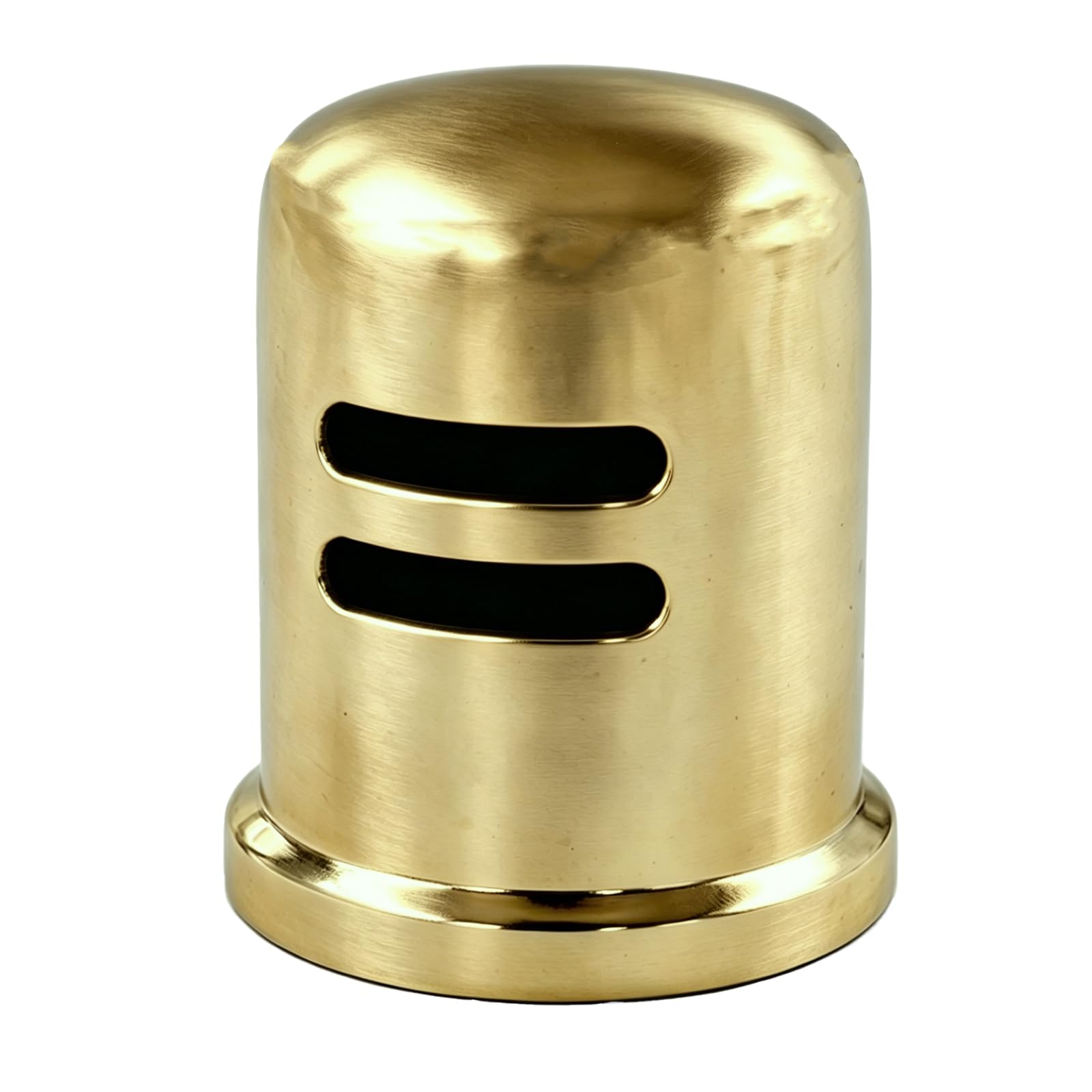 View 1 of 1-5/8" cap diameter 2-1/4 Dishwasher Solid Brass Air Gap Cap Only, Replacement for air gap dishwasher Air Gap Cover Fits Most Air Gap Bodies (Gold))