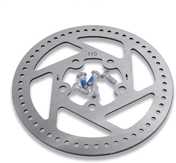 Bike Brake Disc 110mm Disc Brake Rotor in Stainless Steel Compatible with Bike GOTRAX GXL V2/Xiaomi M365 1S Electric Scooter Replacement Parts