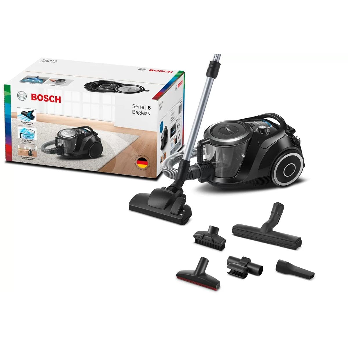 Bosch Serie 6 BGC41XSIL aspirapolvere a traino 2,4 L A cilindro Secco 700 W Senza sacchetto (Bosch BGC 41XSILA)