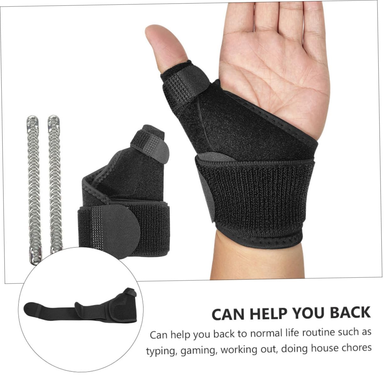 Ipetboom Thumb Support Brace for Compression Thumb for Sports Sprains Left Right Hand for Basketball Daily Activities
