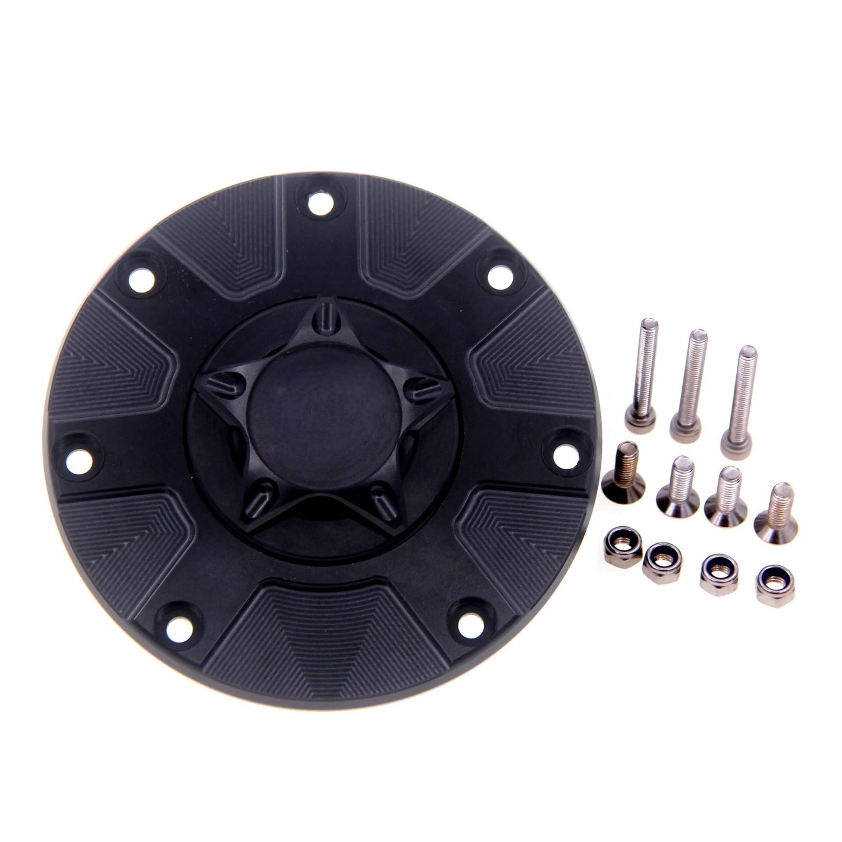 Tappo Olio Serbatoio Benzina Moto Keyless Tappo Serbatoio Carburante Gas Della Copertura Per H&on&da CB1100 2011-2015 CB 1100 Moto In Alluminio Tappo Del Serbatoio Carburante(Black no lo-go)