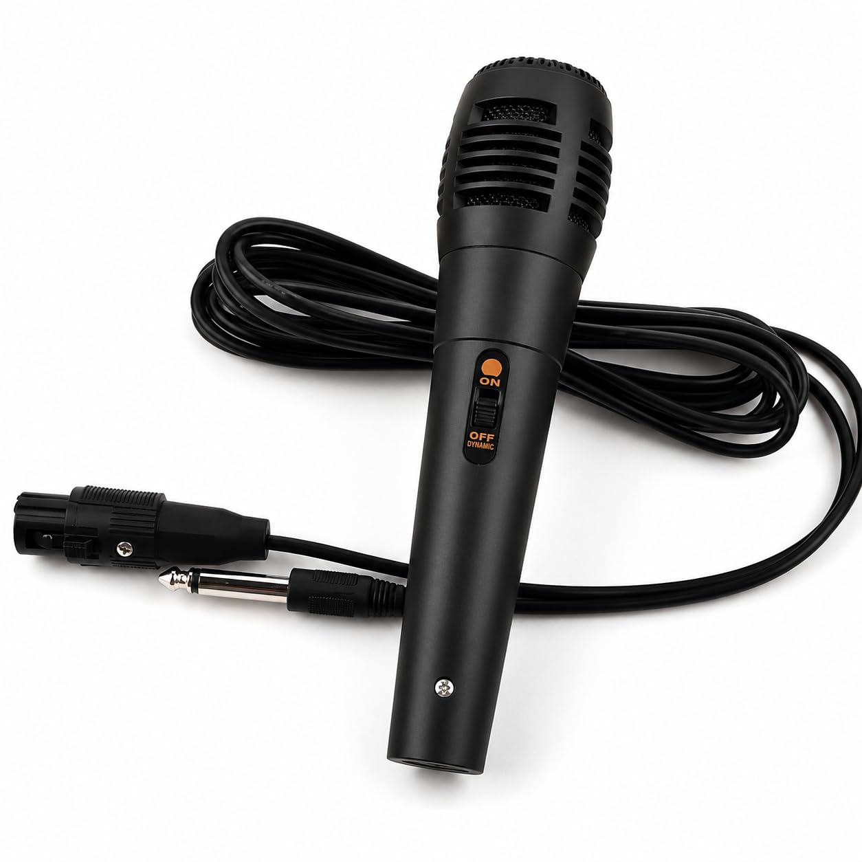 Black Wired Dynamic Handheld Microphone with 6.35mm Jack | ON/OFF Switch, For PA & Karaoke Use, 170mm Length, Durable Handheld Design, Includes Wired Cable-image-24