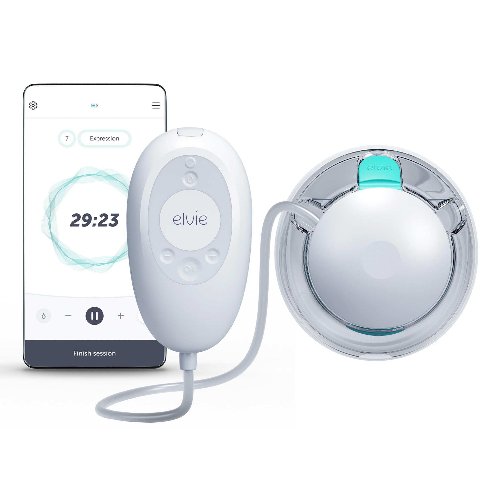 Elvie Stride 2 Hospital-Grade, App-Controlled Single Breast Pump - Hands-Free, Wearable, Ultra-Quiet &amp; Electric with 10-Settings &amp; Rechargeable