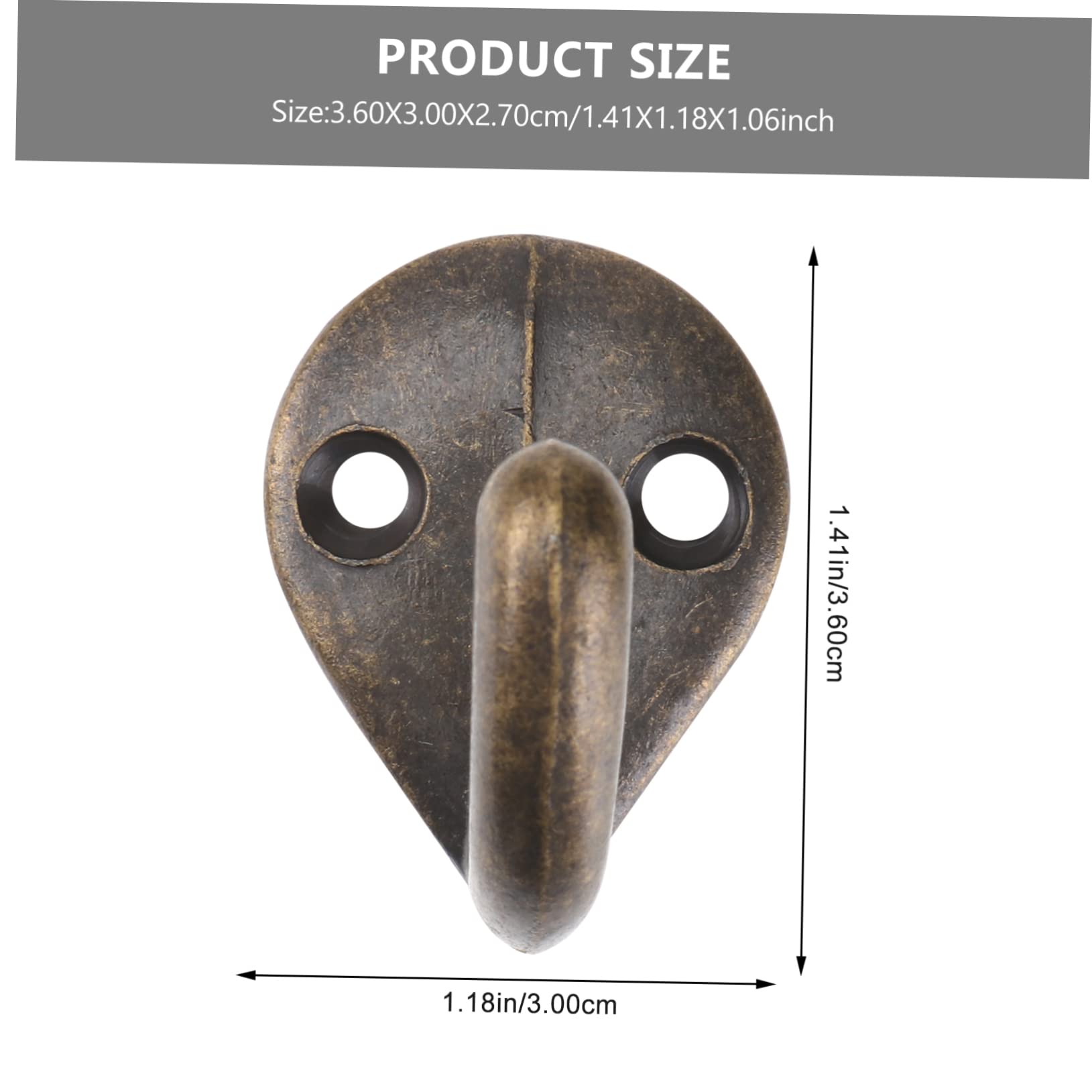 Cabilock 1set Retro Wall Mounted Clothing Hanger Practical Household Hooks for Keys Clothes Hats Space Saving Vintage Design for Bathroom Kitchen Living Storage 4pcs