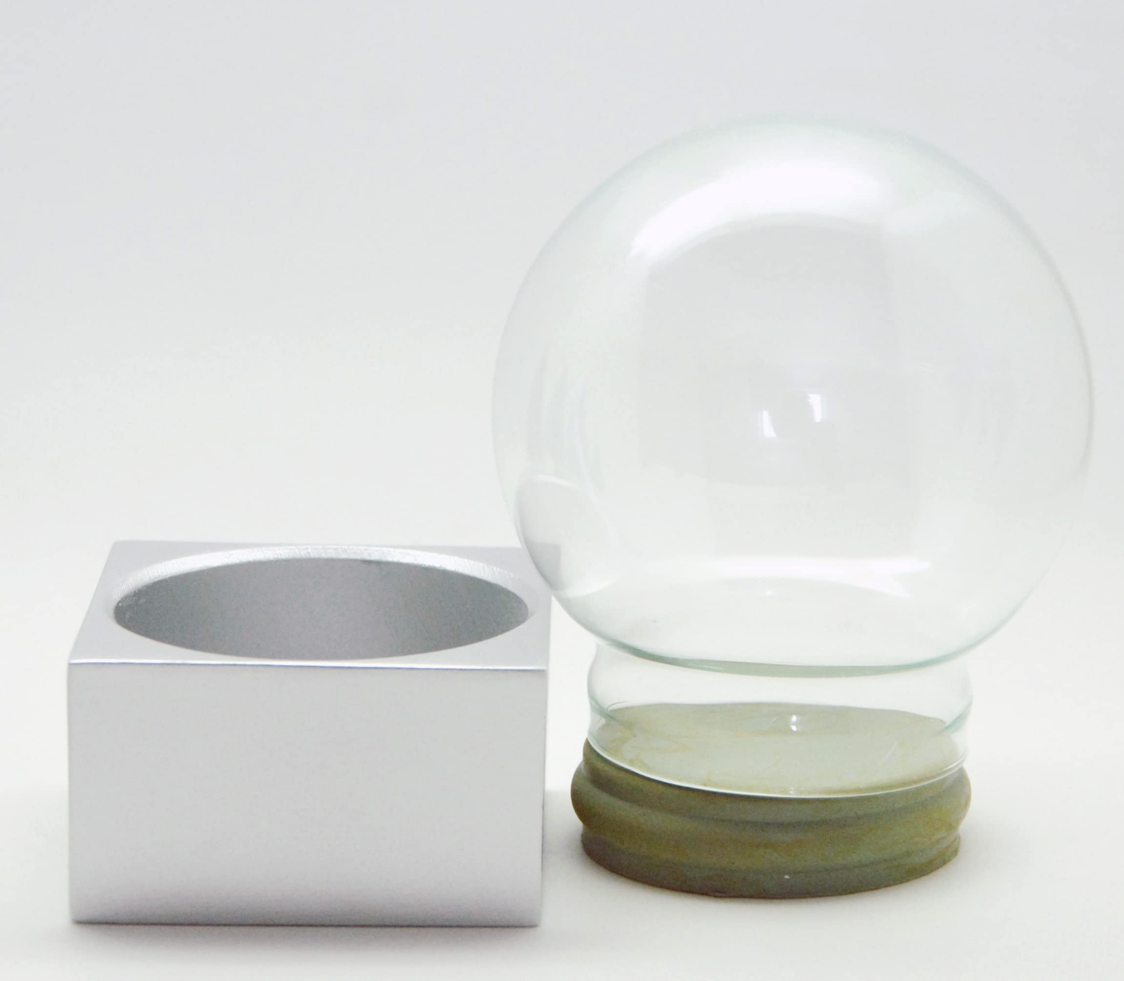 Snowglobe Diy 100mm Snowglobe For You Kit DIY Boule à Neige 100mm - Base Polyrésine Blanche Et Boule Verre Pour Création Personnalisée