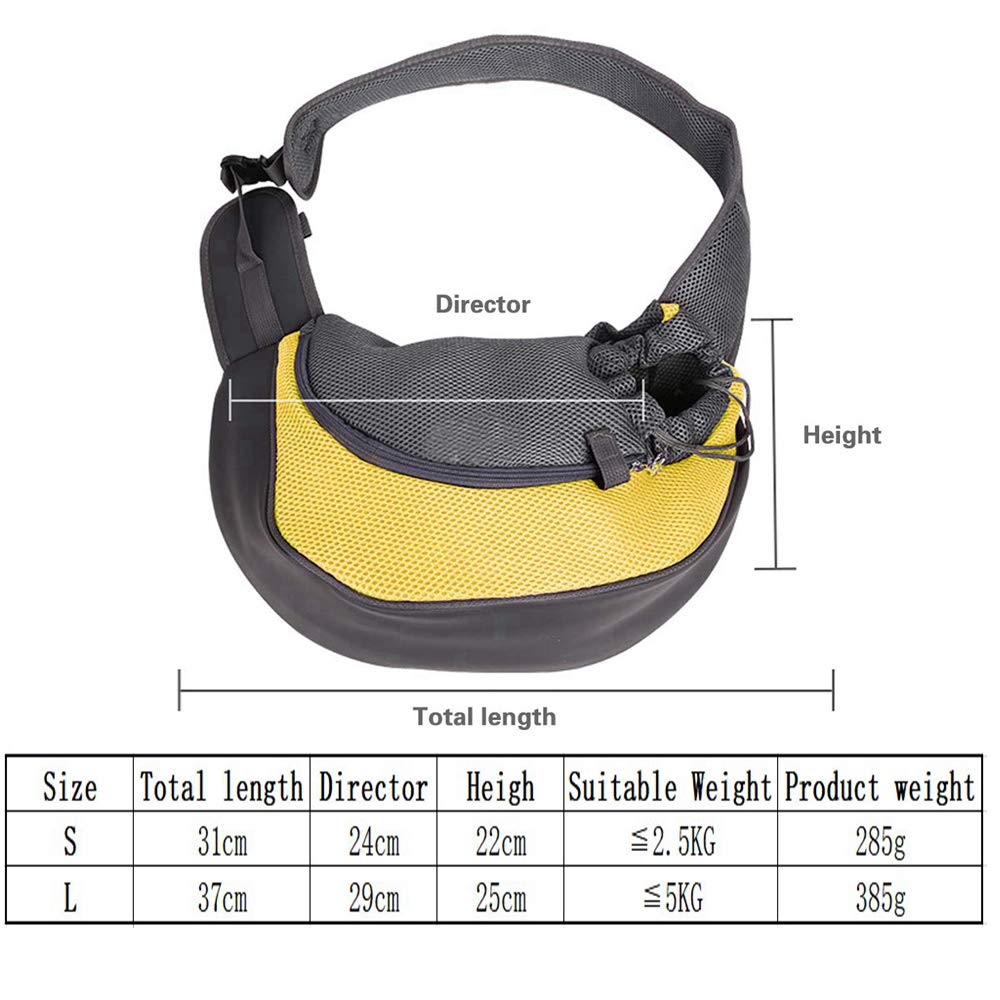 Sac de Transport pour Chat et Chien - Bandoulière Épaule Sling pour Animaux de Compagnie