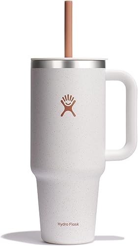 Miniatura 46 de Hydro Flask - Vaso de viaje con asa, tapa y pajilla, acero inoxidable térmico, 32 onzas, color azul