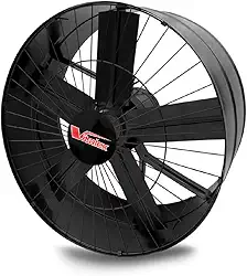 Exaustor Industrial Vitalex Preto 50cm, Monovolt 220v, Motor 1/4 CV, Vazão 6500 m³/h, com Chave de Reversão