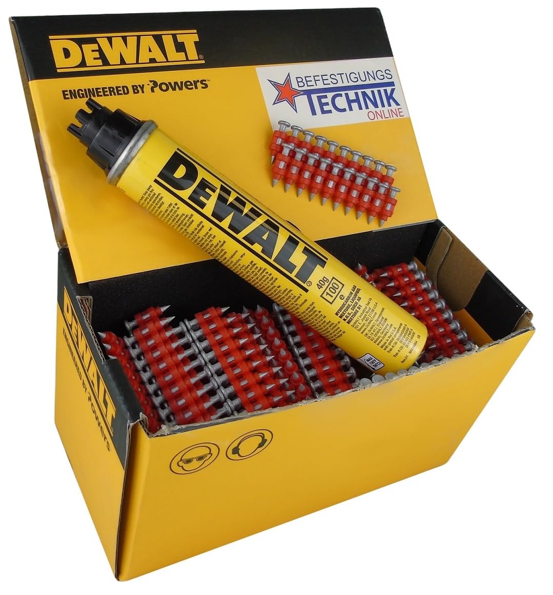Clavos de hormigón de acero 3,0 x 38 mm XH + Gas C5 para Clavadoras Würth Diga CS2 CS3 NG CS-2/3 HFB Max GS738 ETA