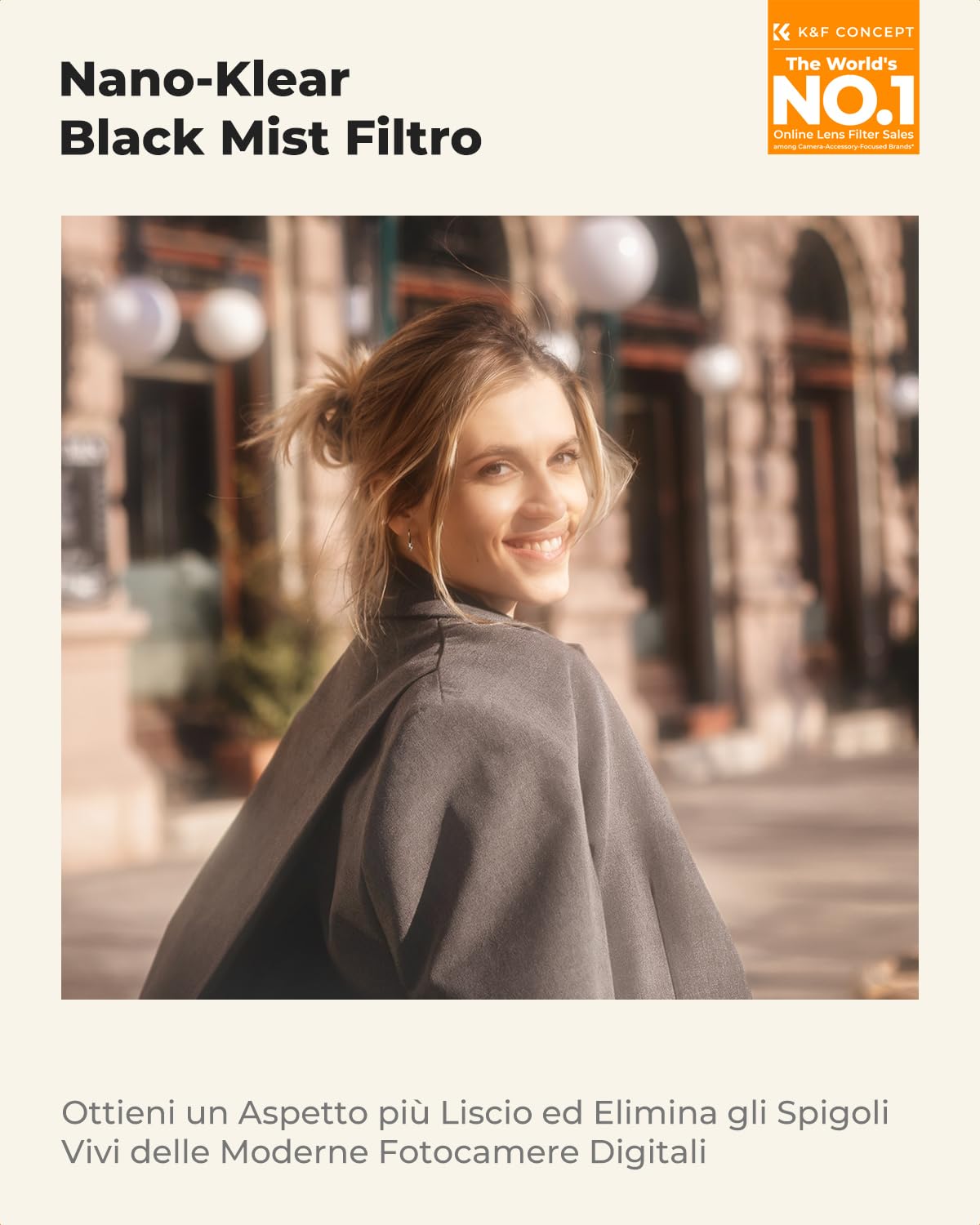 K&F CONCEPT Nano-Klear 67mm Filtro Black Diffusion 1/2, Filtro Black Mist 1/2 Ultrasottili in Vetro Ottico con Nano Rivestimento con 3Pcs Panno di Pulizia