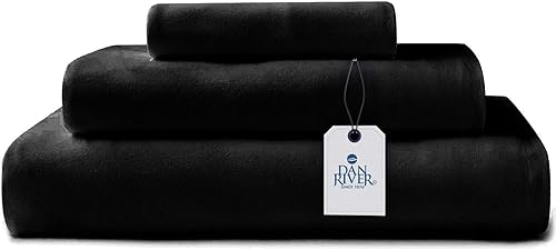 Miniatura 6 de DAN RIVER Juego de sábanas de jersey individual XL, sábanas de lujo 100% algodón jaspeado, sábanas de camiseta, ropa de cama para todas las