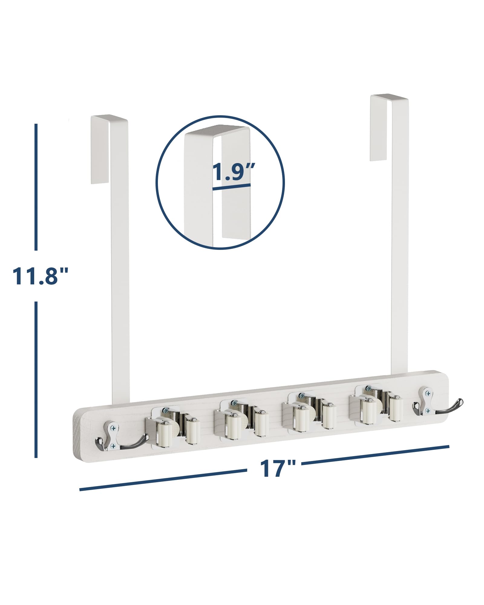 Lorbro Broom Holder - Over Door Organizer -8