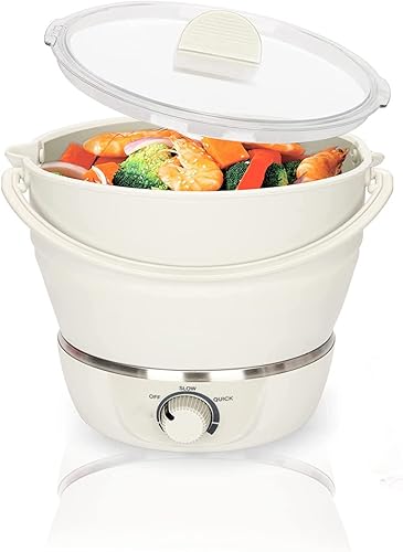 Mini olla eléctrica de cocción olla plegable doble voltaje Nozaya