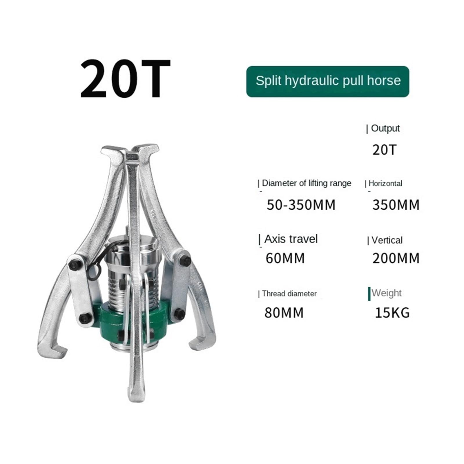 Dzielony ściągacz hydrauliczny Trójszczękowy uniwersalny ściągacz do kół pasowych łożysk, wielofunkcyjny ściągacz,Trwałość i Bezpieczeństwo(SKU8)